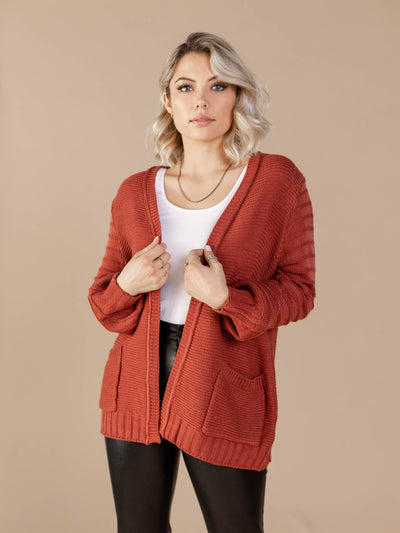 slouchy knit cardigan
