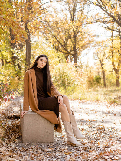 long solid blazer jacket
