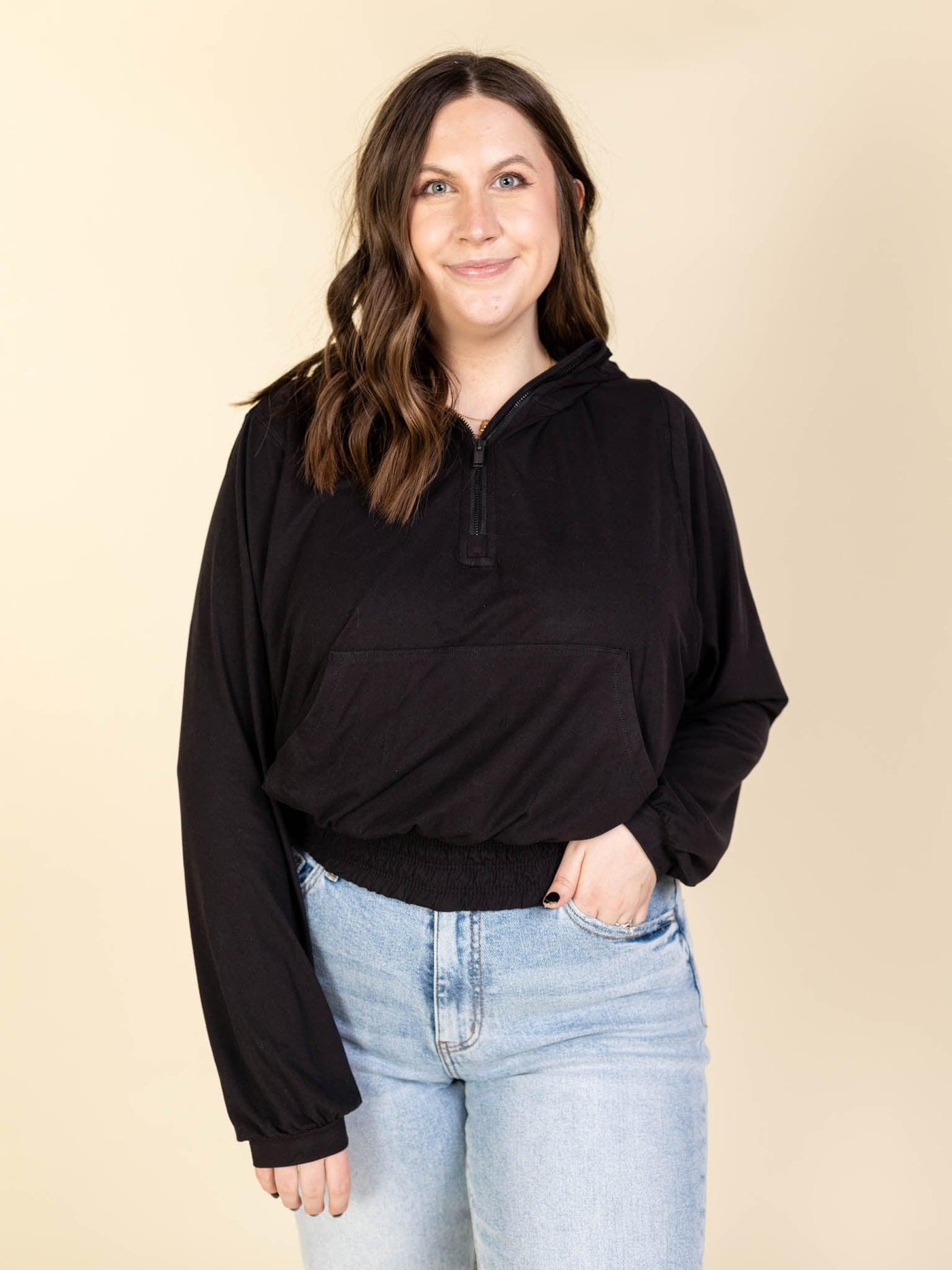black hoodie