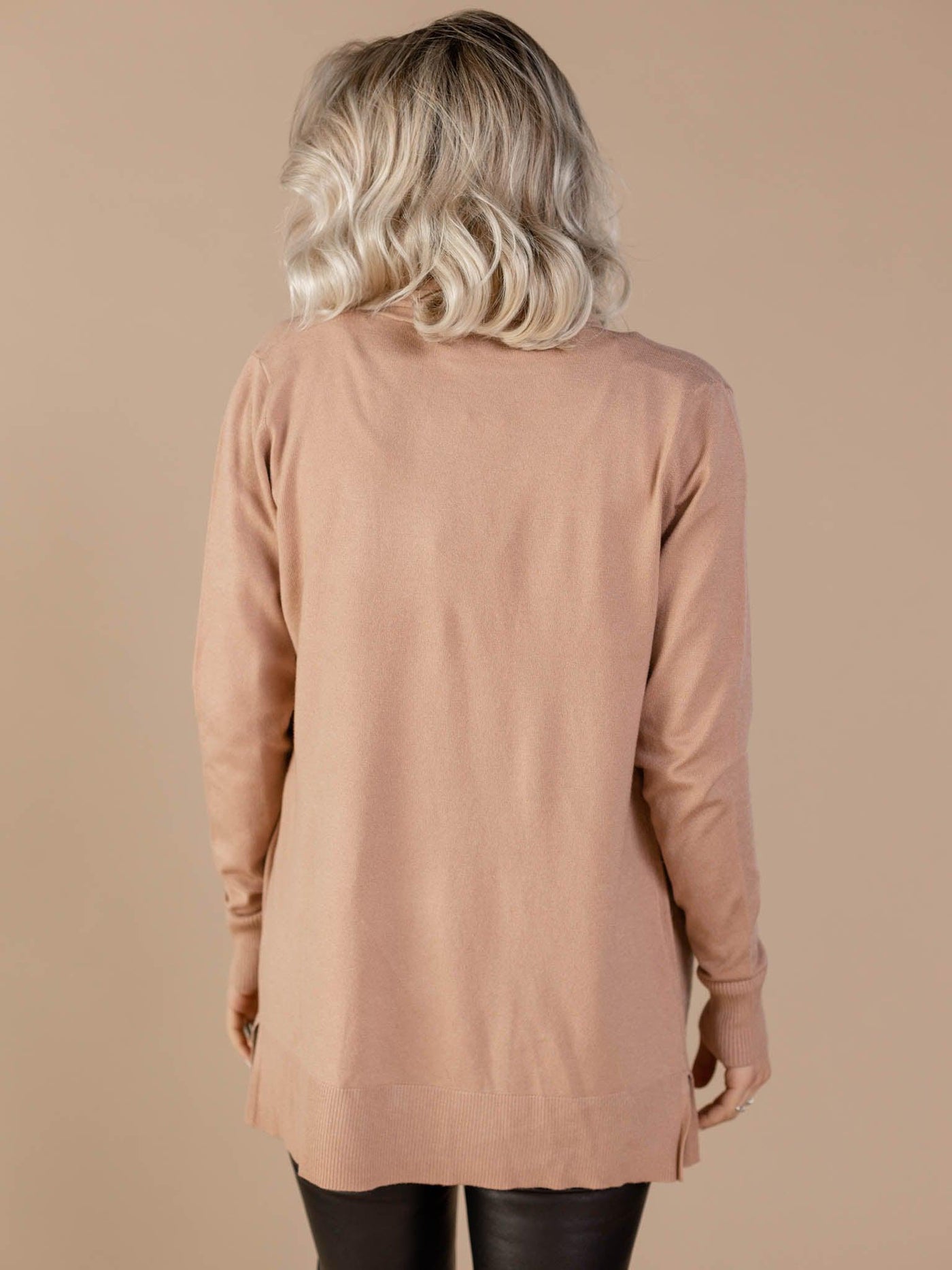 taupe cardigan