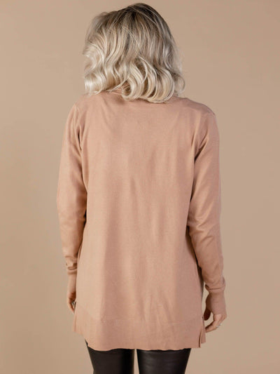 taupe cardigan