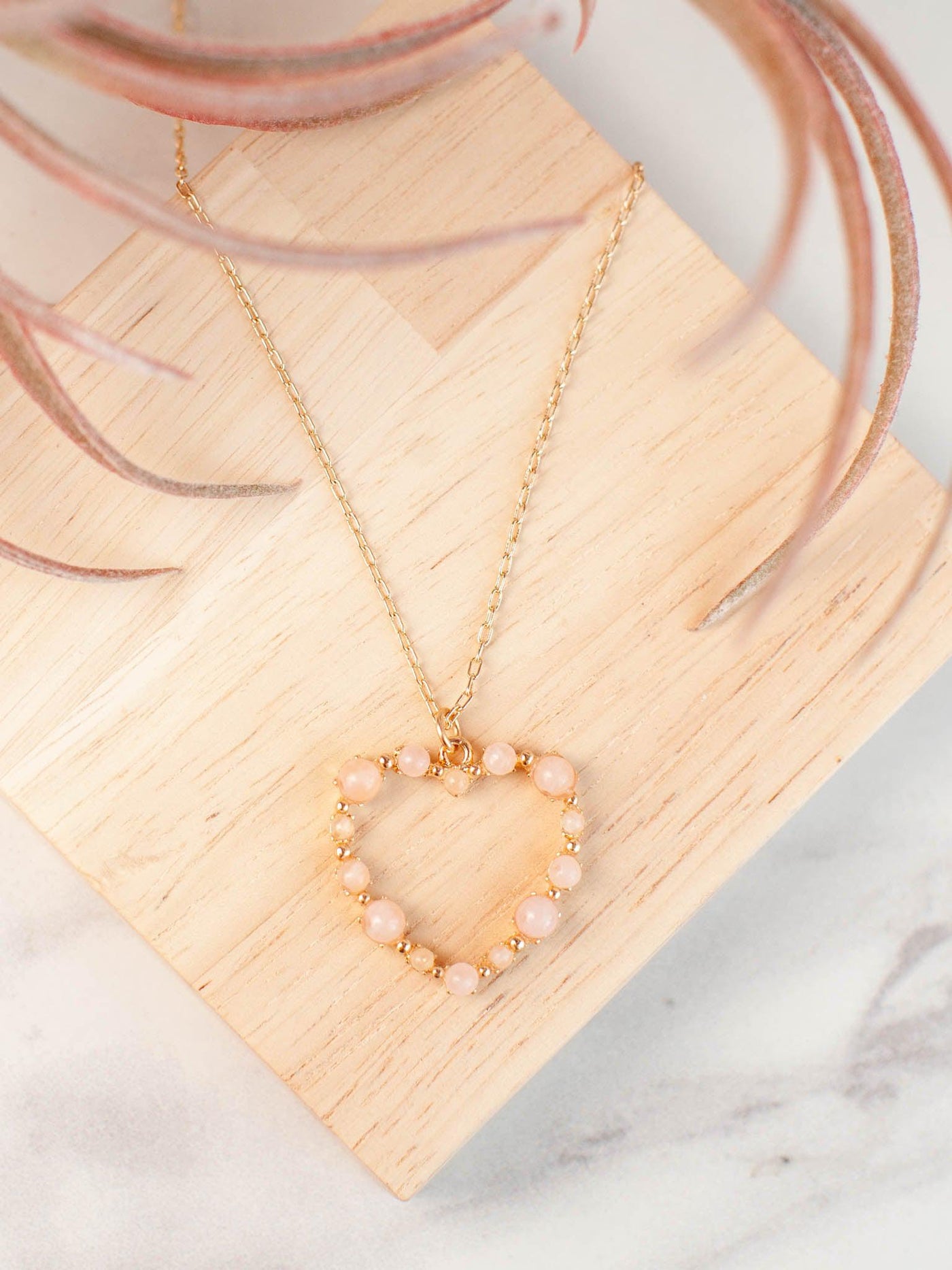 heart stone necklace