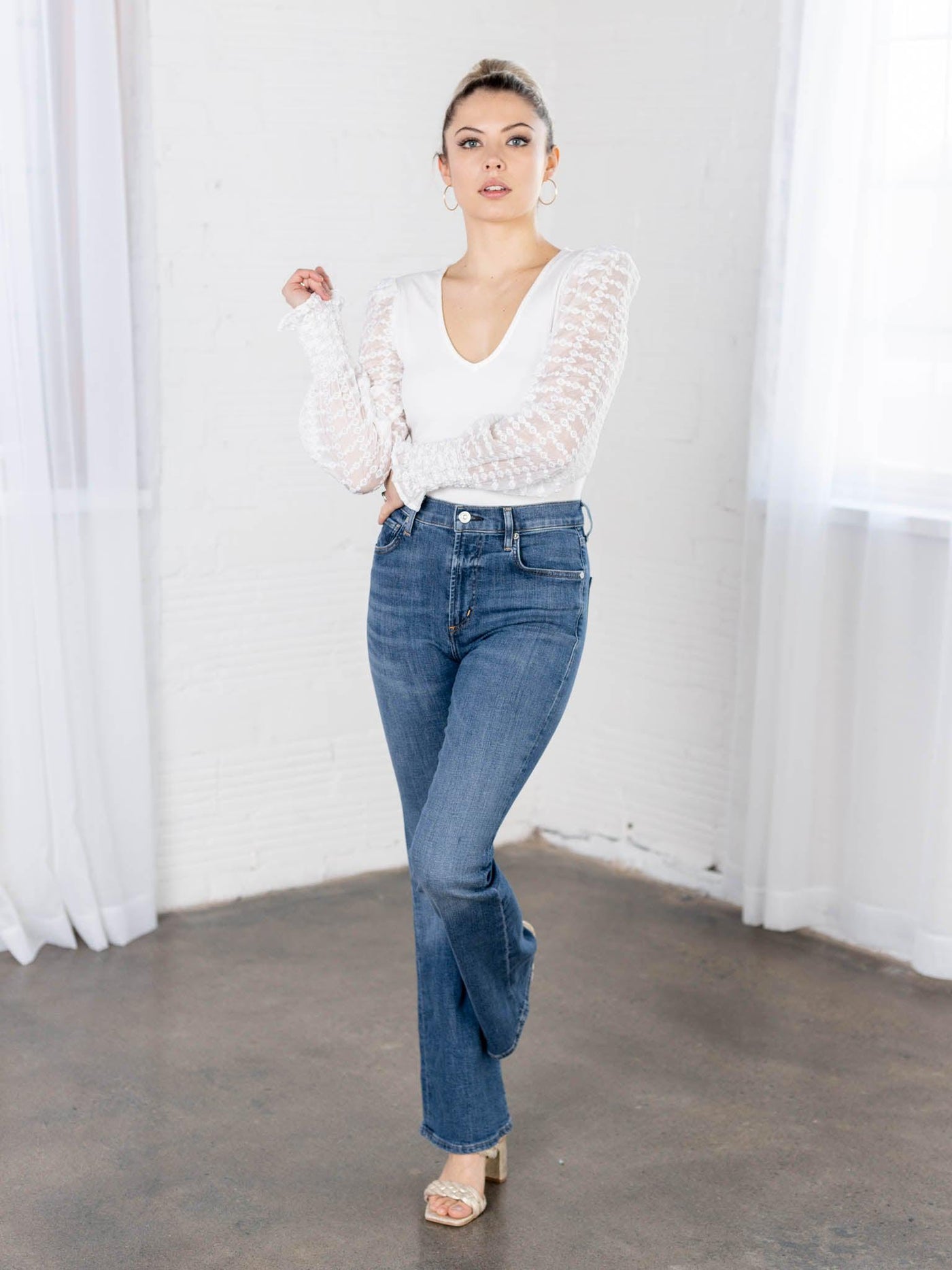 denise top white heartloom