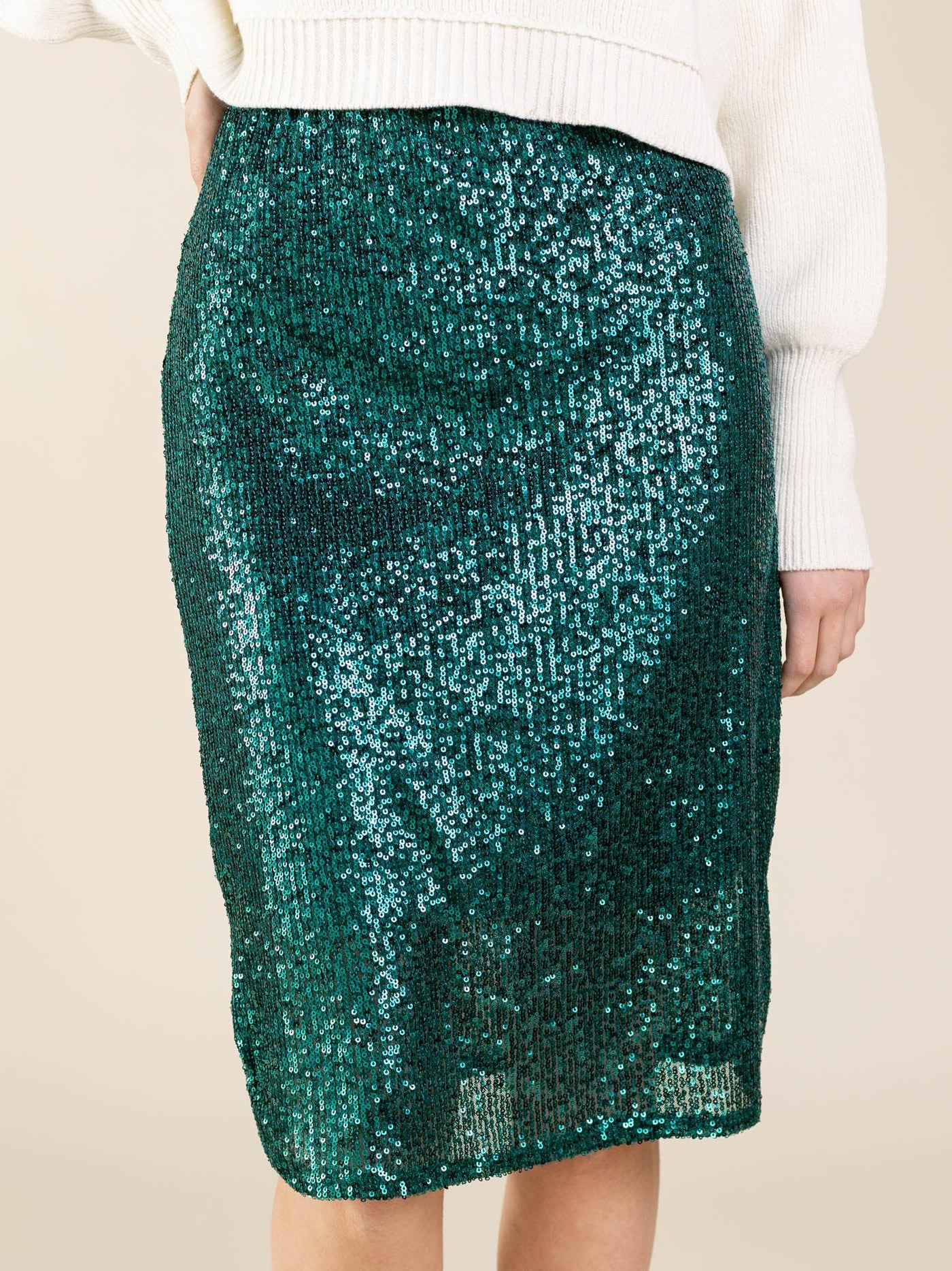 teal sequin skirt