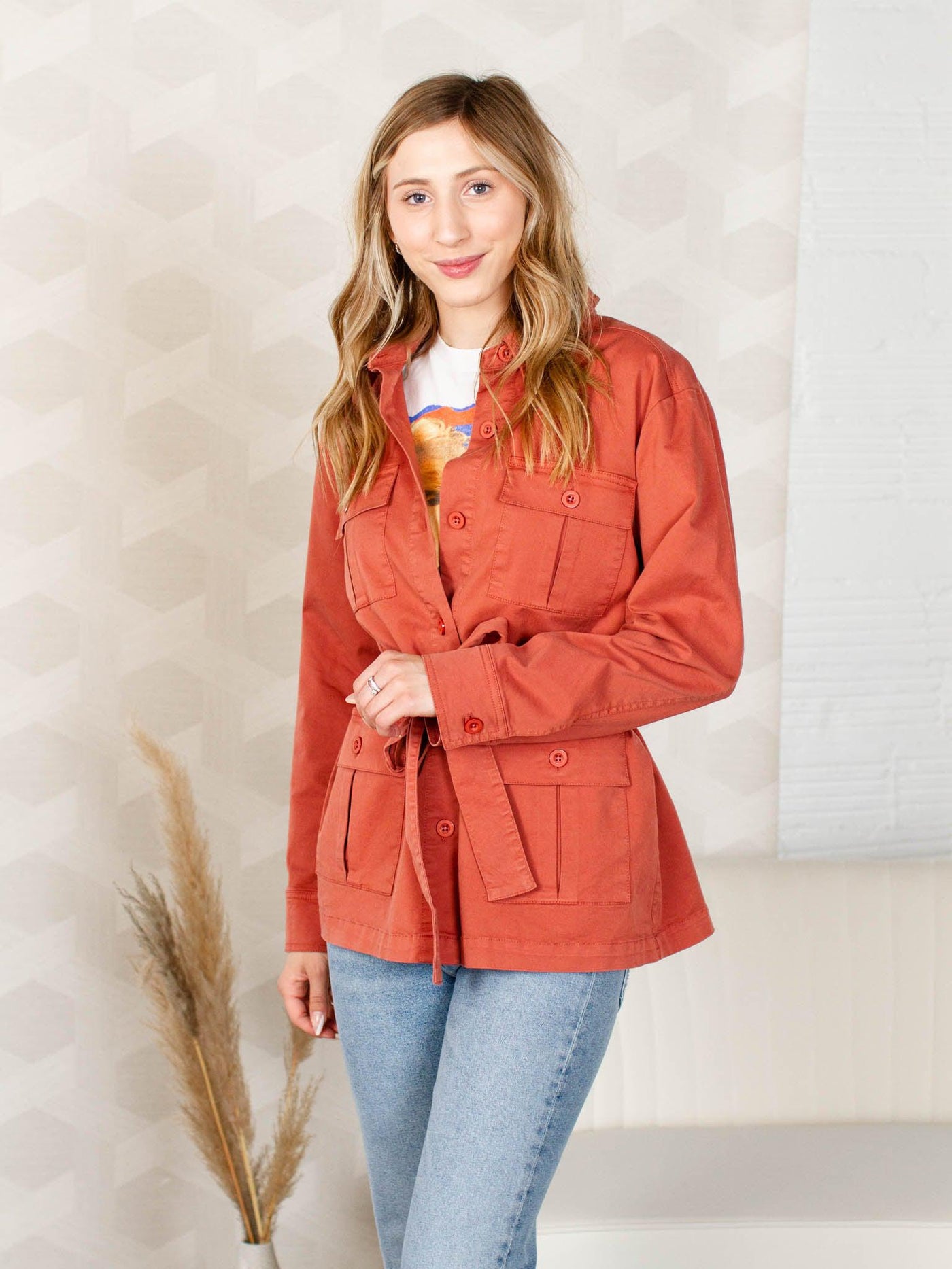 rust twill jacket