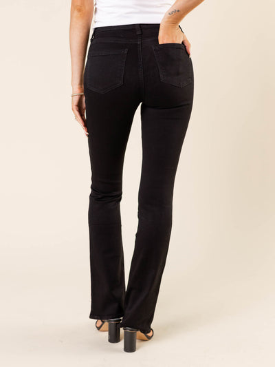 dressy black bootcut denim