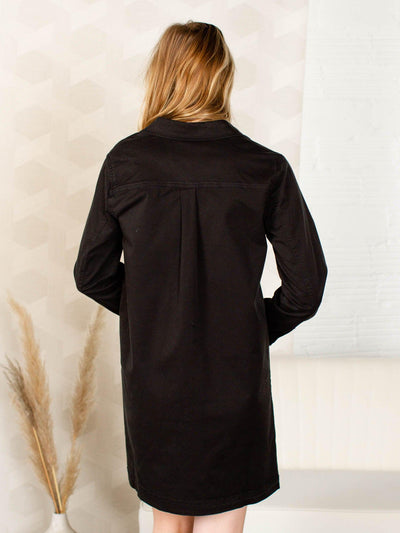 long sleeve black dress