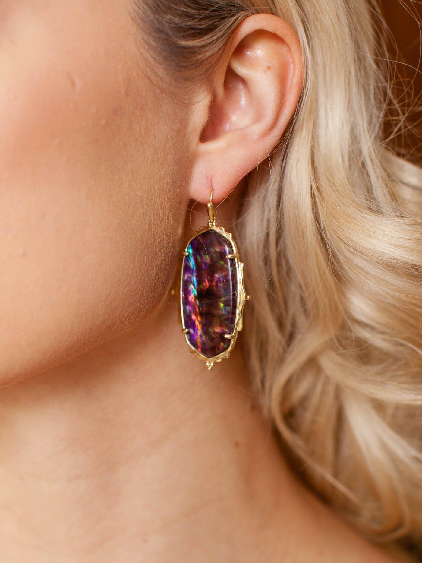 colored baroque earring