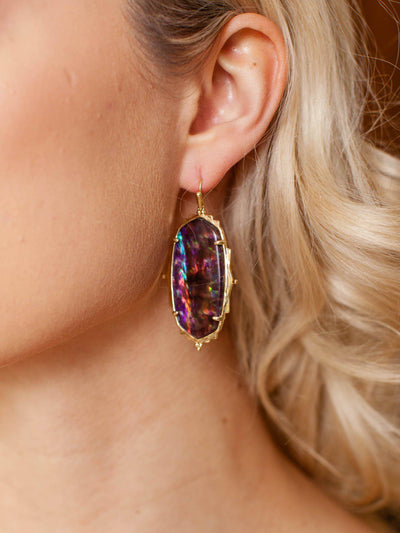 colored baroque earring