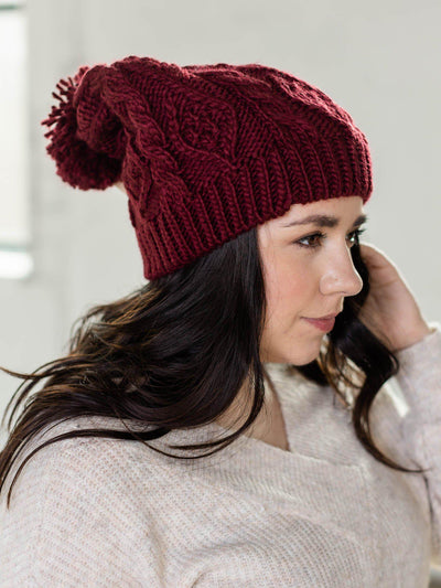maroon hat