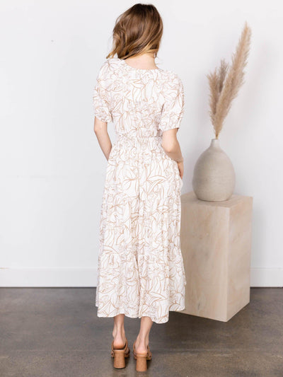 smocked waist tier dress