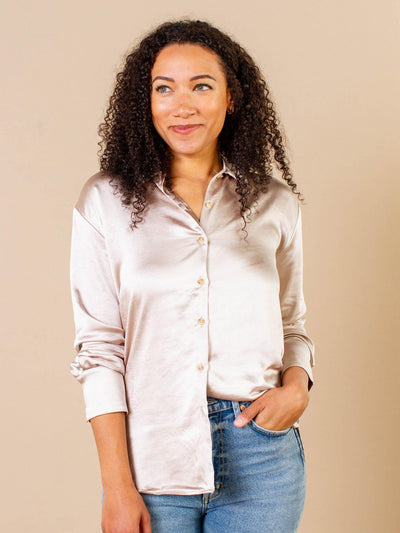 satin collared shirt
