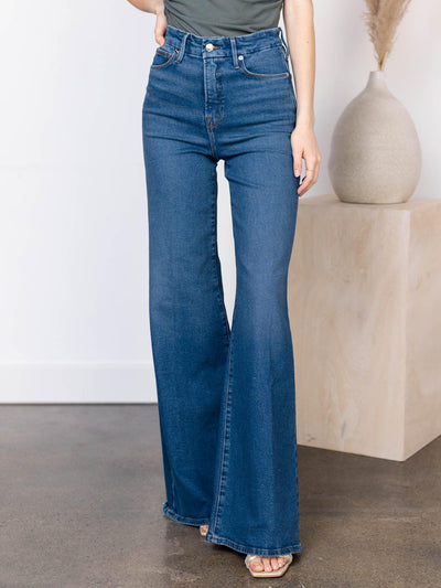 wide leg denim pants
