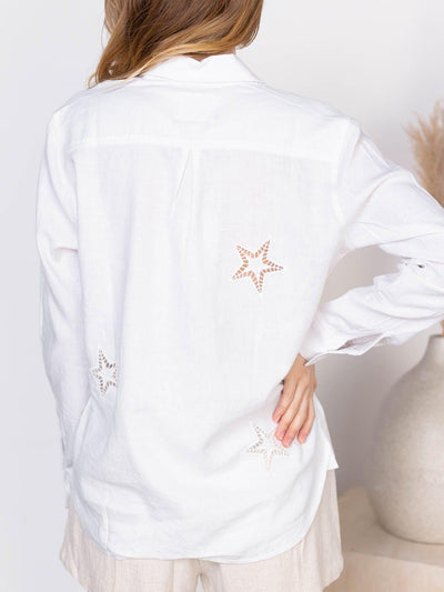 collared white shirt