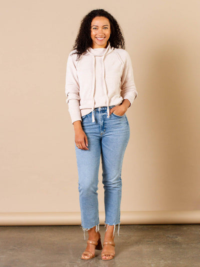 raglan exposed seam sweater