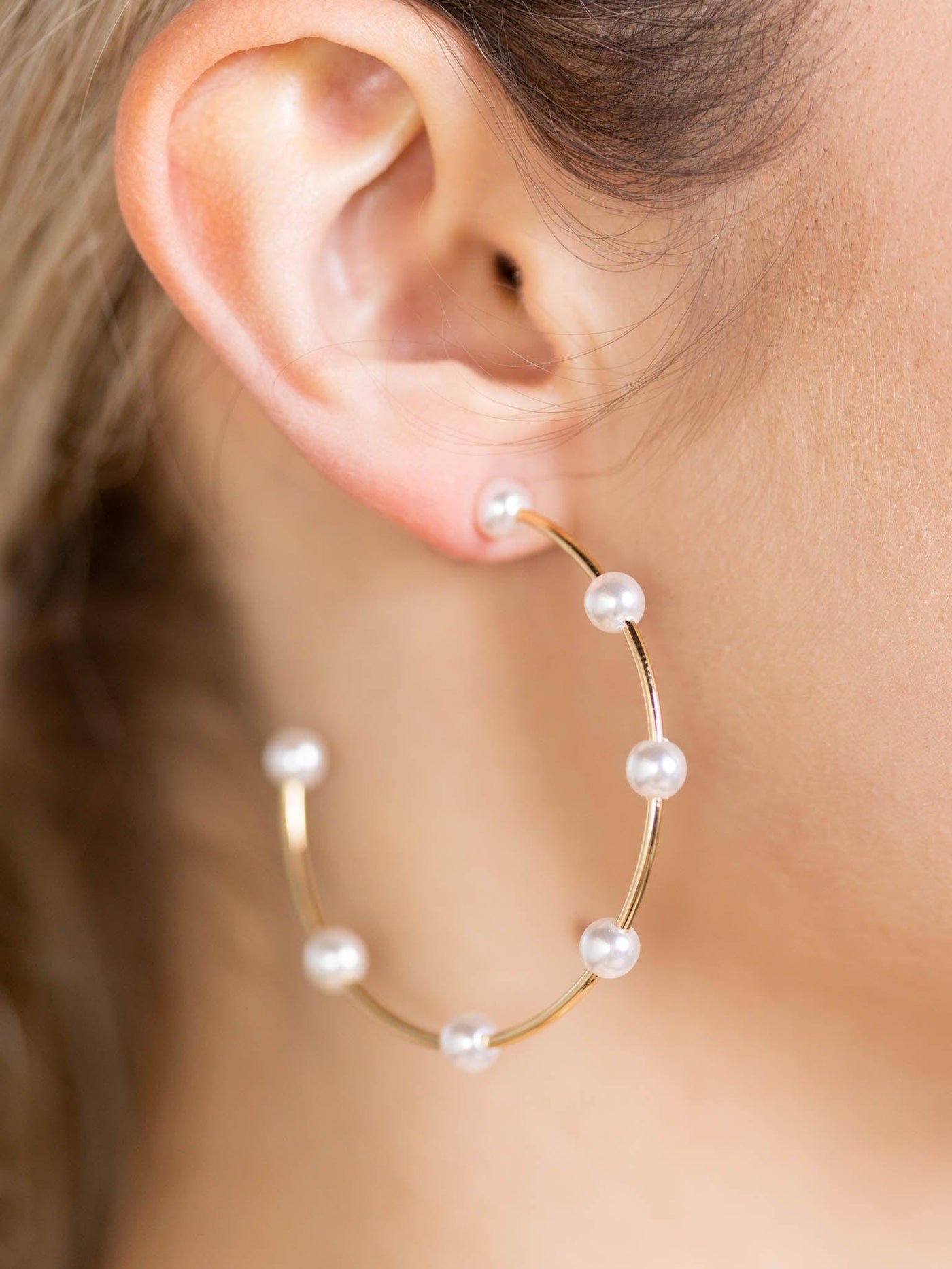 pearl accented earrings