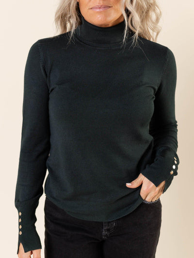 button cuff turtleneck