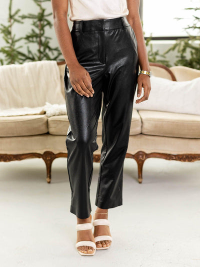 faux leather pants