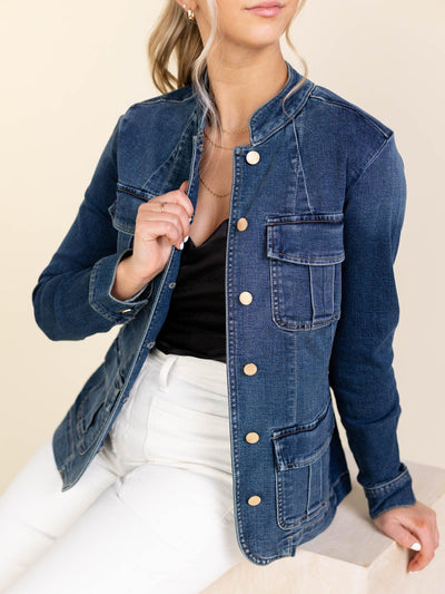 button detail jacket