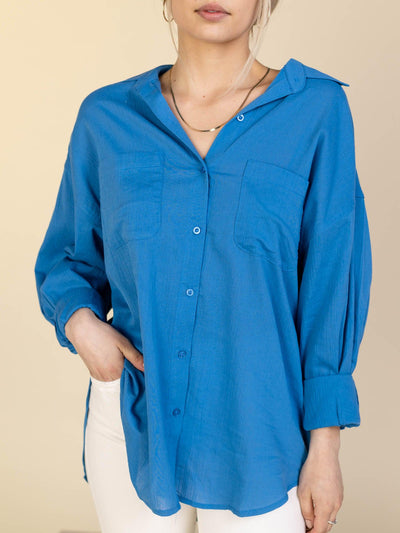 oversized button down shirt