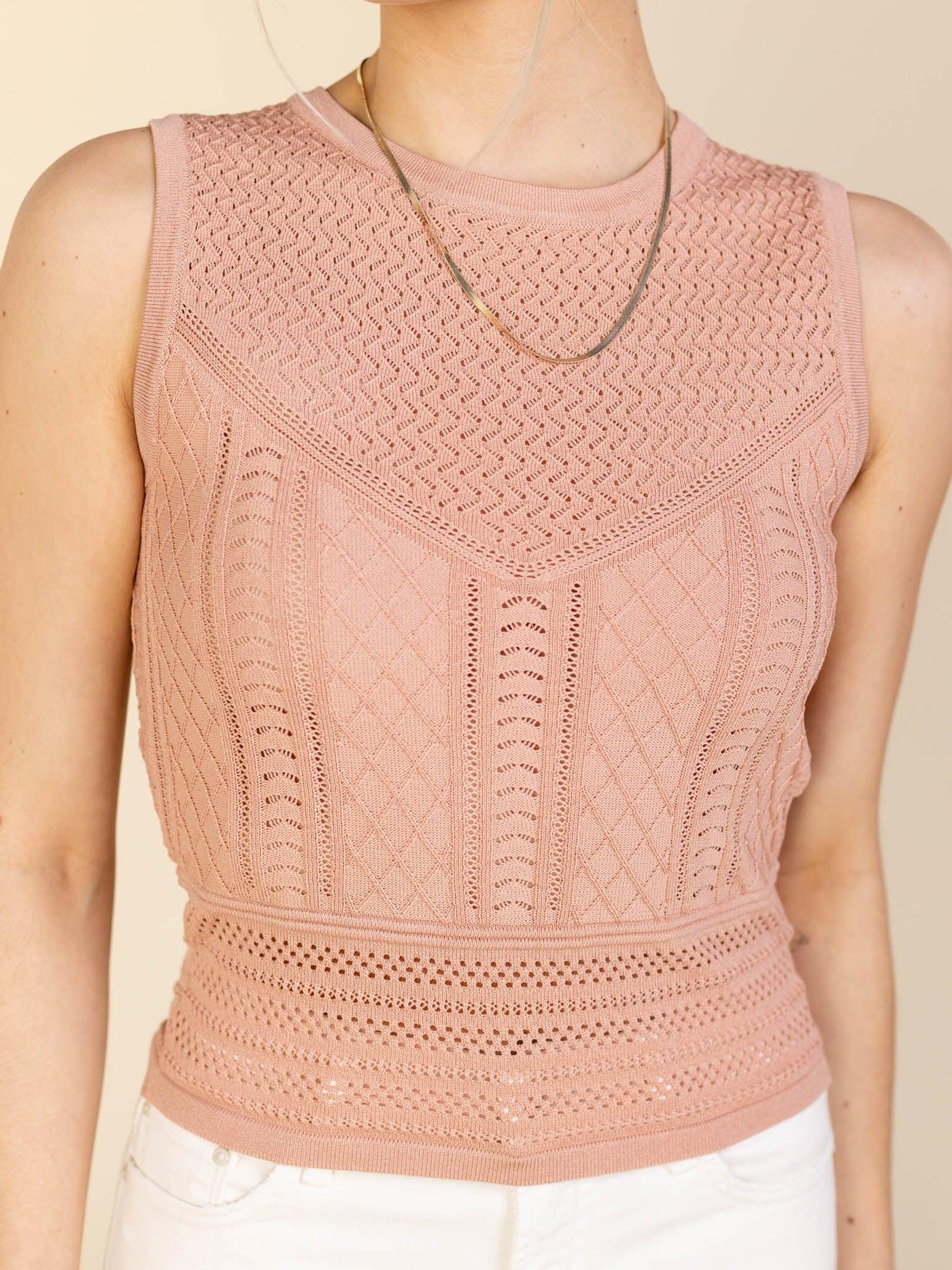 open knit sweater tank