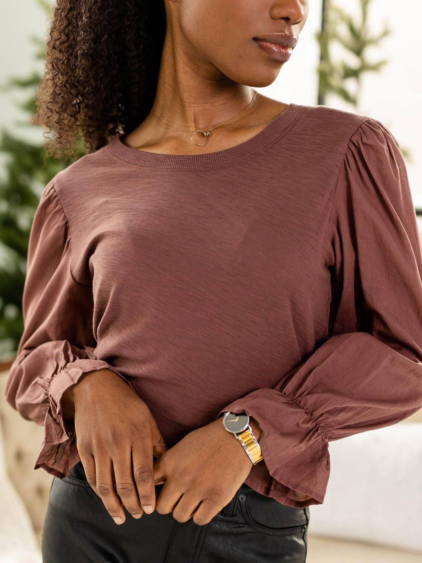contrast tee