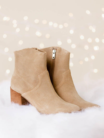 suede side zip bootie