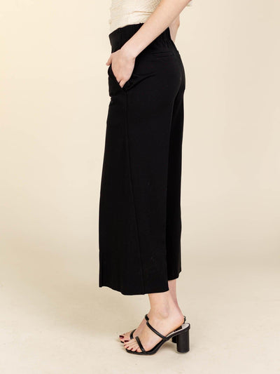 black wide leg pants