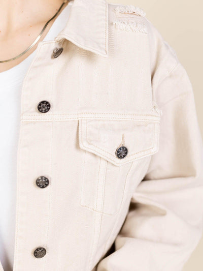 neutral denim jacket
