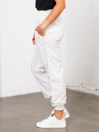 smocked waist soft jogger
