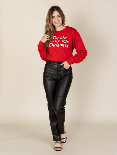 really into christmas sweatshirt