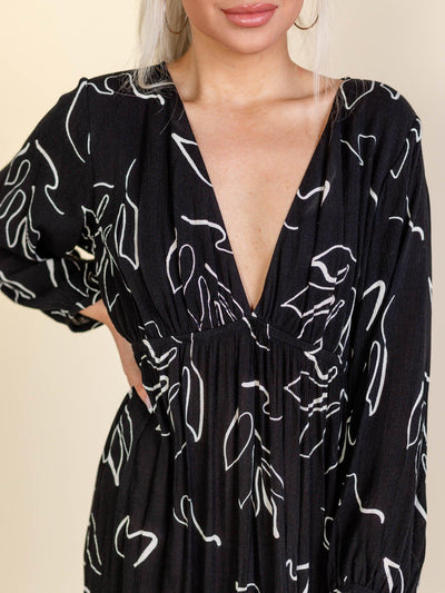 printed maxi dress