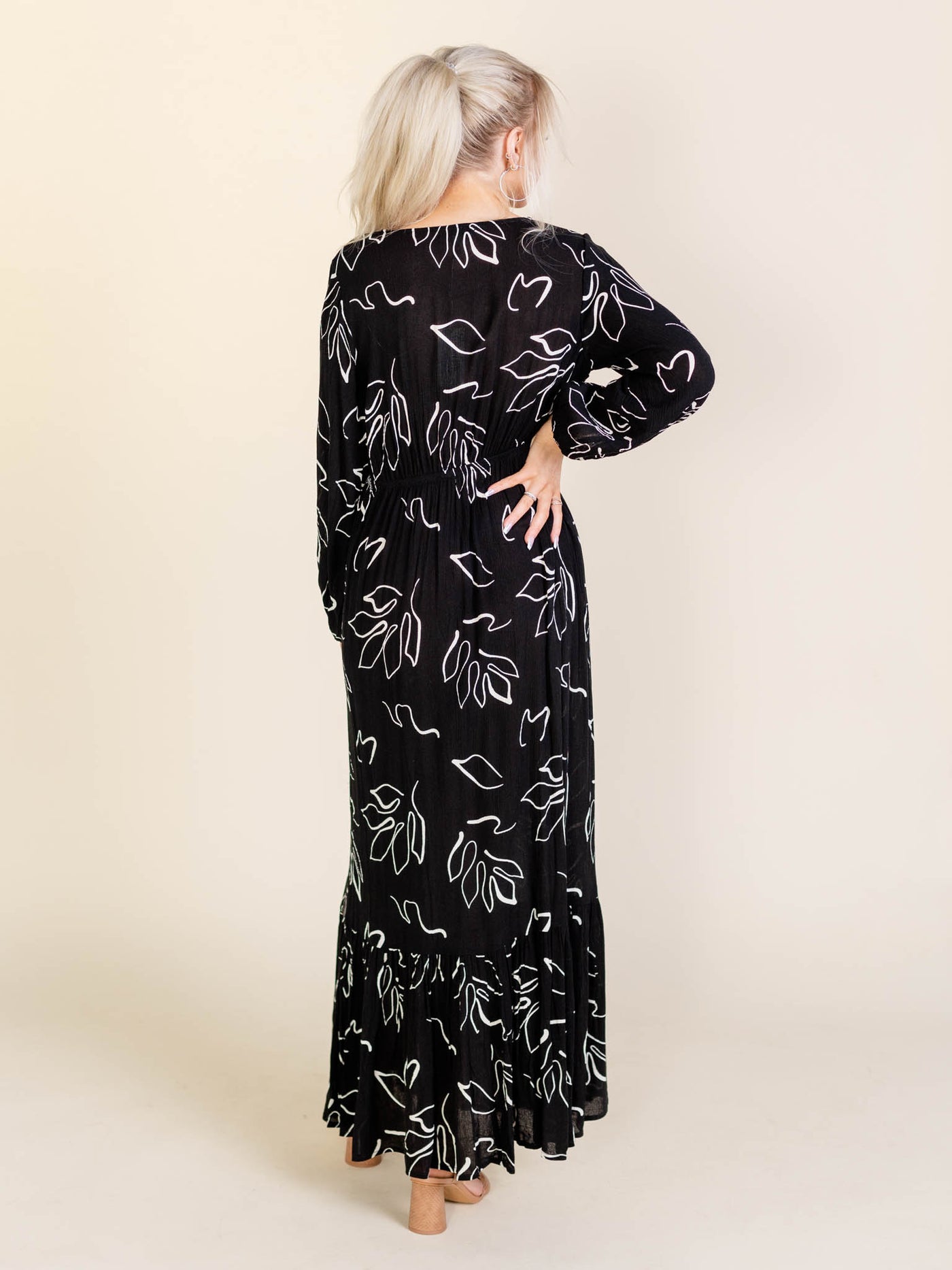 printed maxi dress