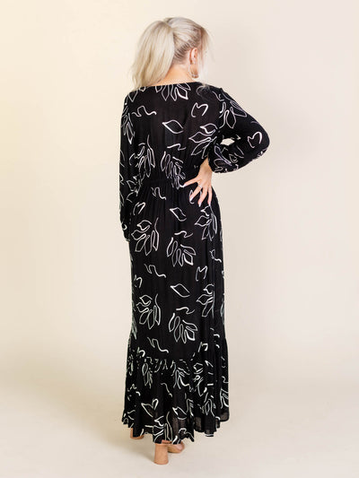 printed maxi dress