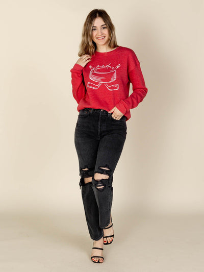 red hockey generic sweatshirt