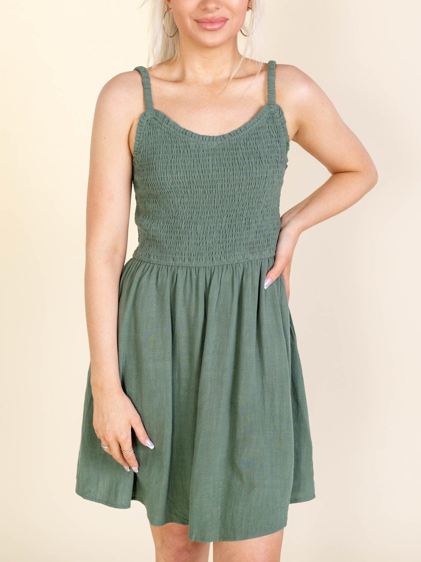 solid mini dress