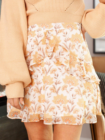 floral print skirt