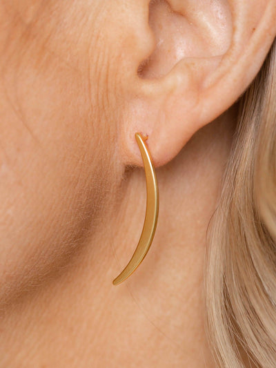 gold crescent earring