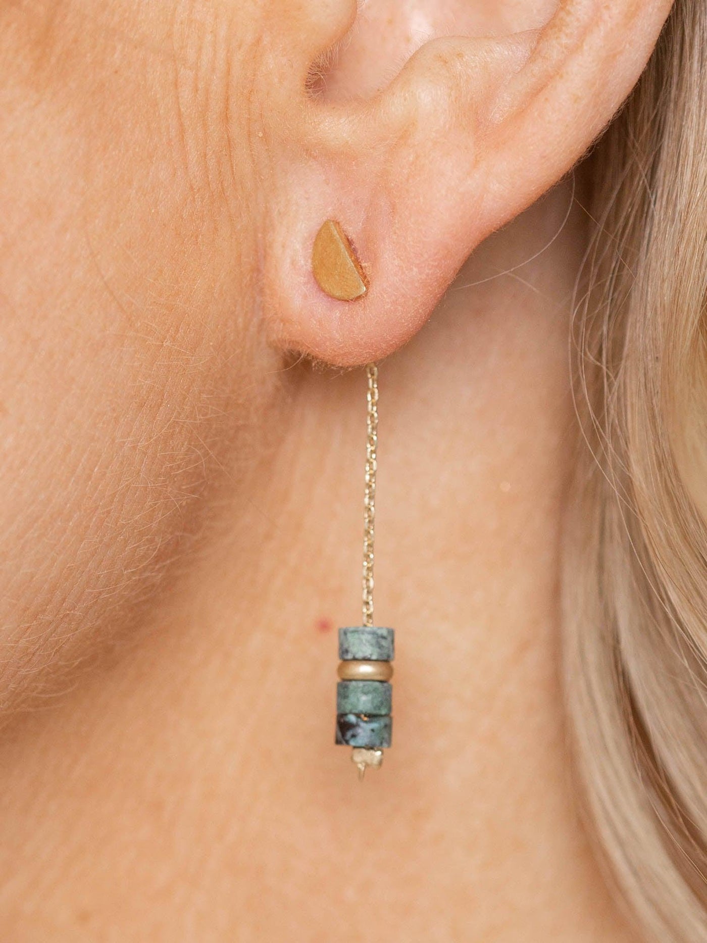 turquoise beaded earring