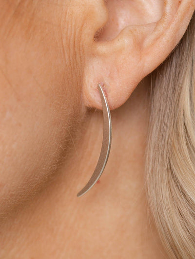 silver slice earring