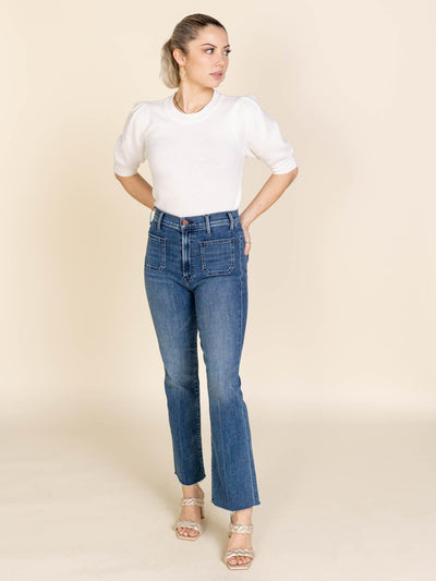 puff sleeve short sleeve top