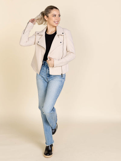 z supply cream motto jacket