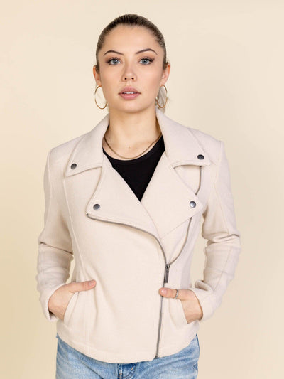 cream moto jacket