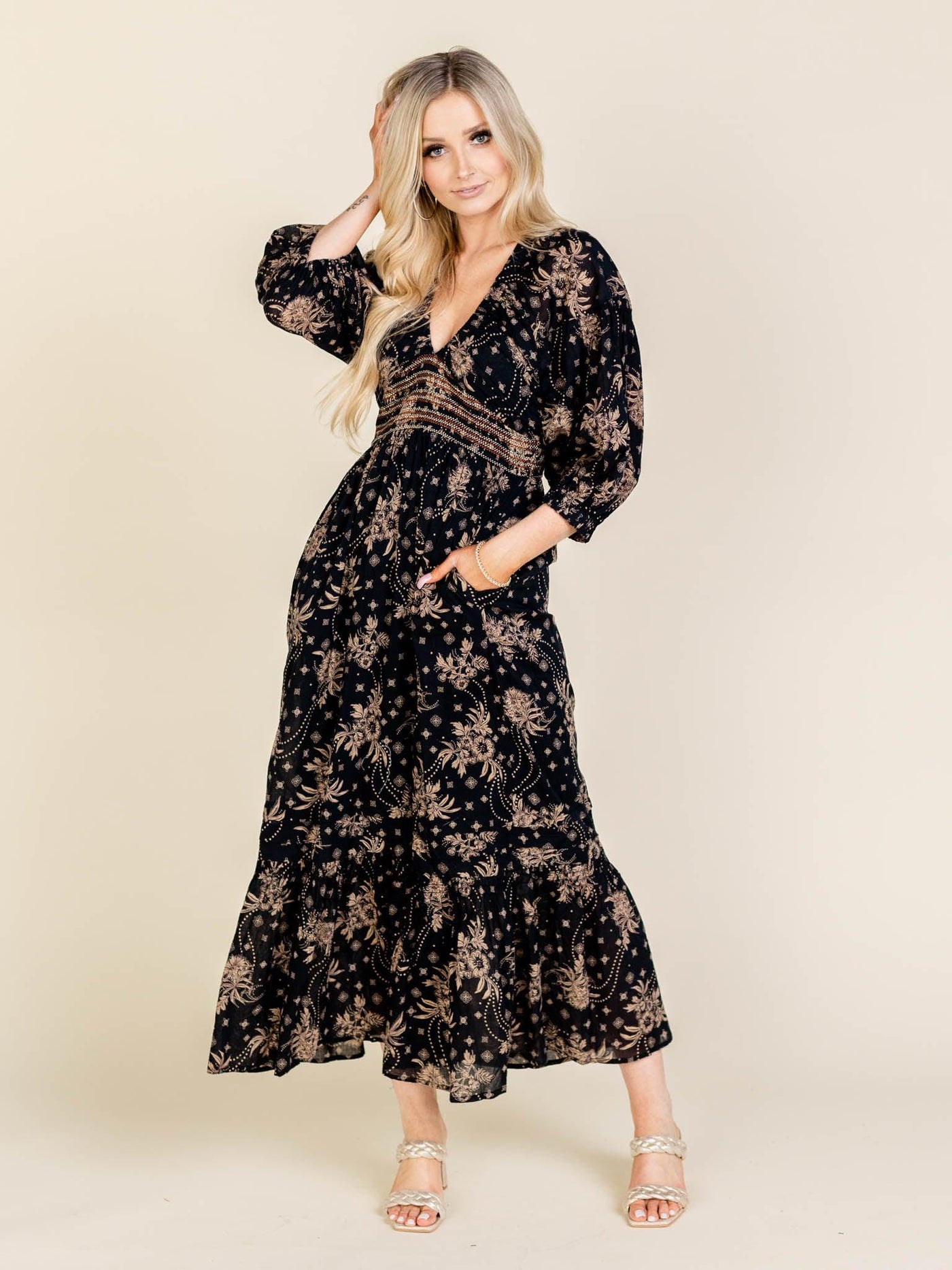 black floral dress