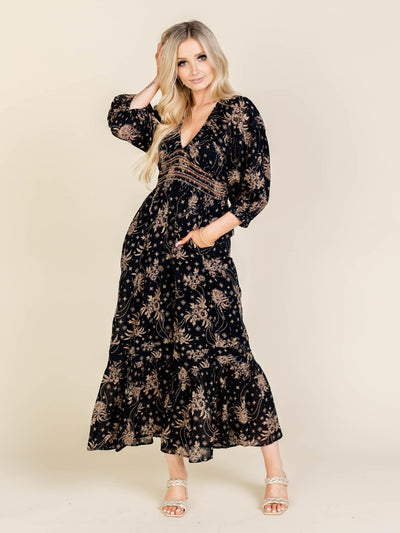 black floral dress