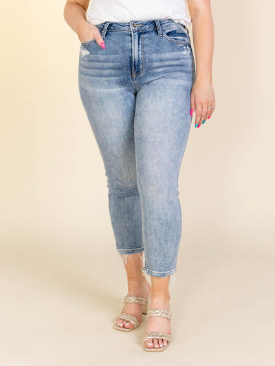 mica slim straight denim