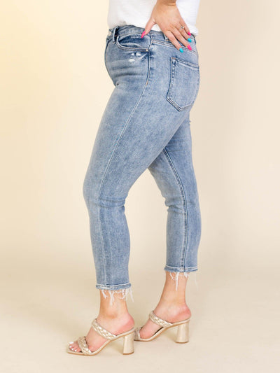 washed mom denim