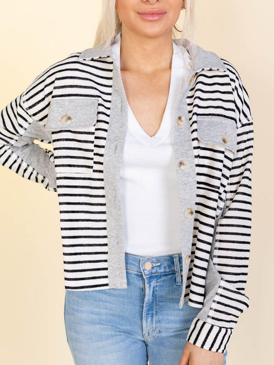 collared boxy shacket