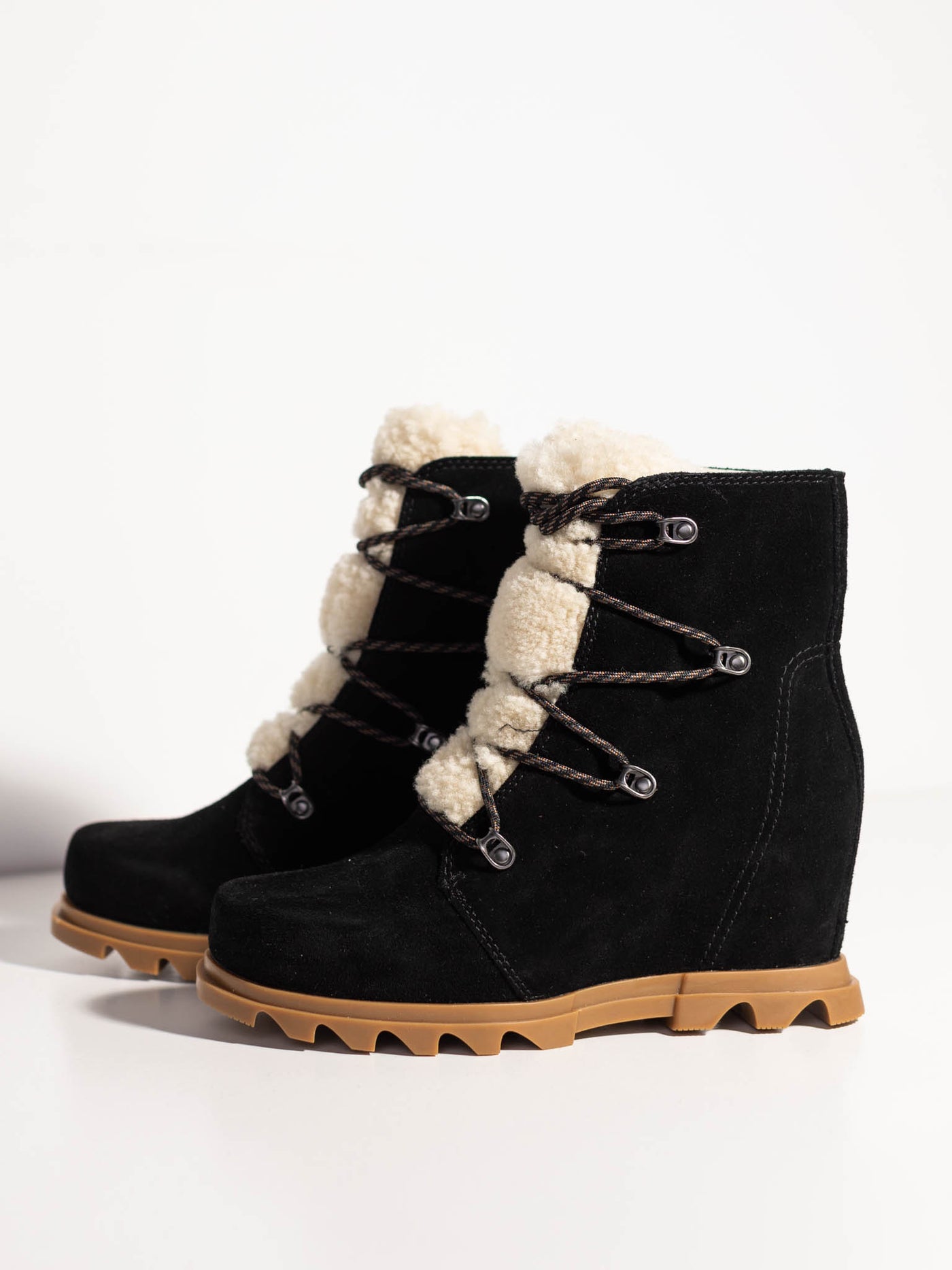 cozy lace up booties