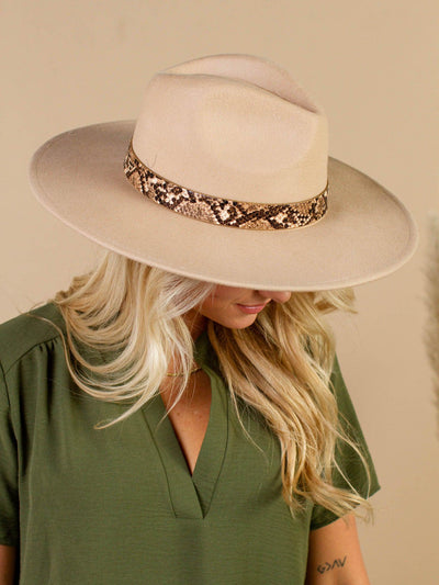 snake banded hat